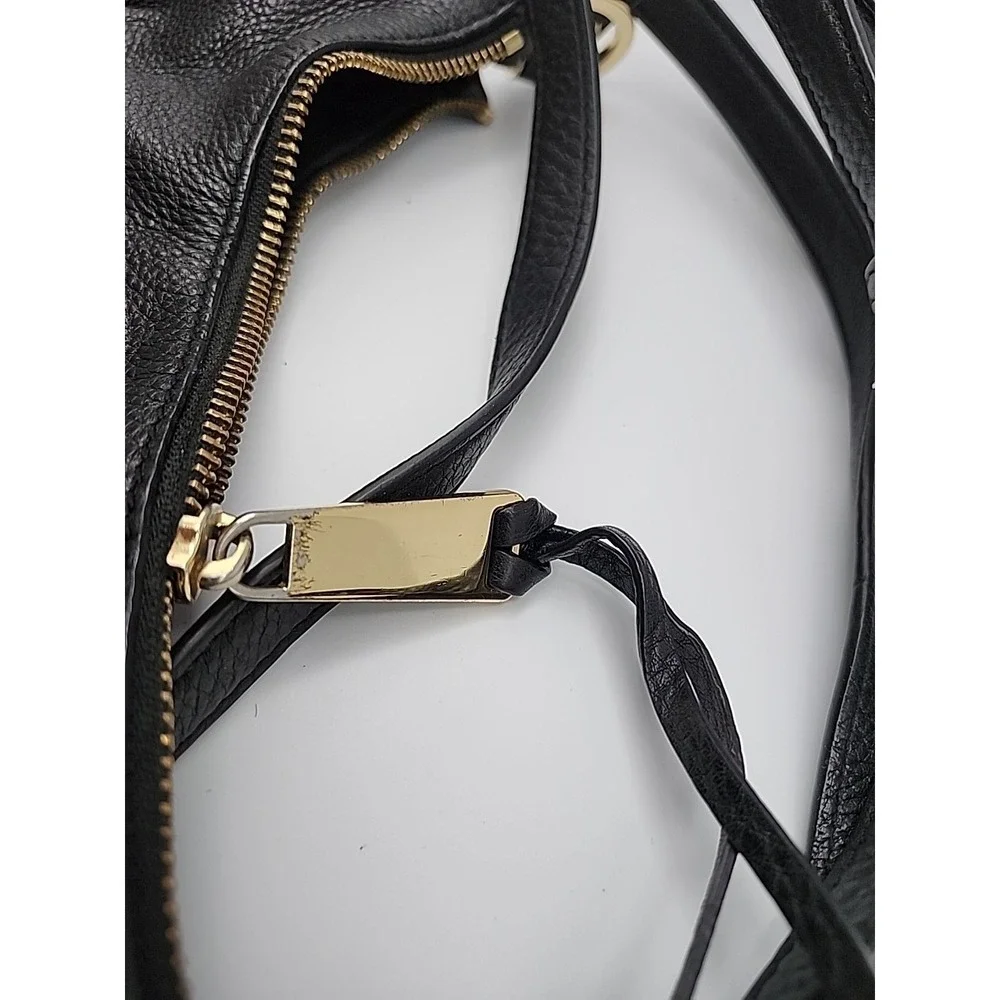 Michael Kors Black Pebbled Leather Hobo Handbag